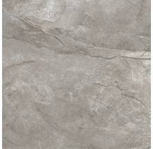 Grått golvkakel med stendekor