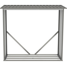 Vedeldställ av metall med tak