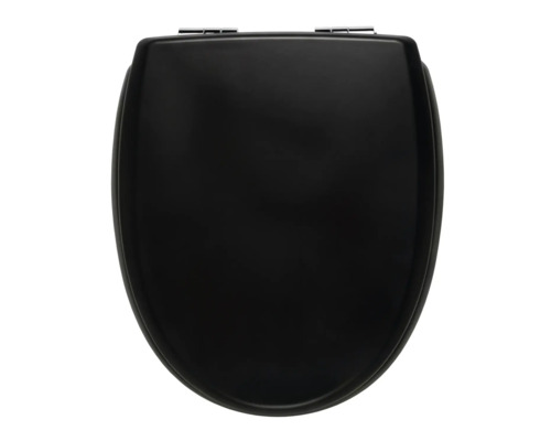 Svart toalettlock med gångjärn