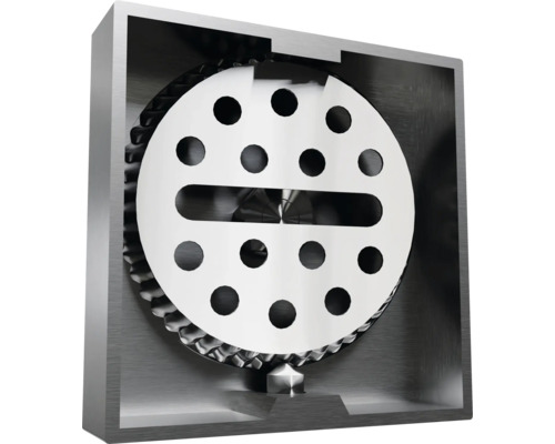 Insidan av en vattenkran med filterskiva