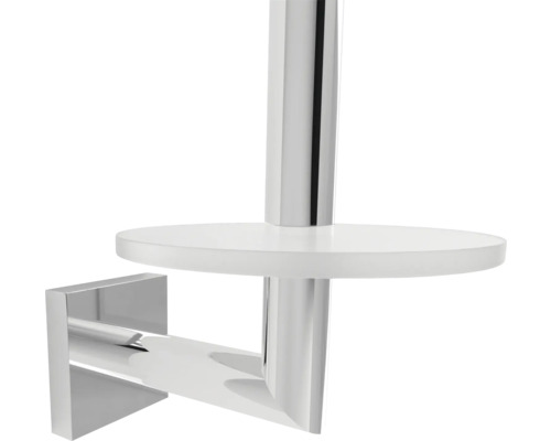 Toalettpappershållare för väggmontering med hylla