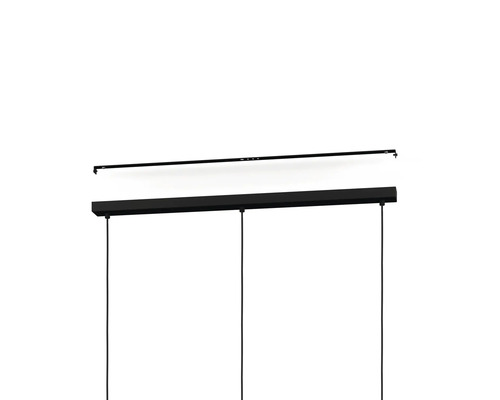 Svart LED-pendellampa med kablar och fäste