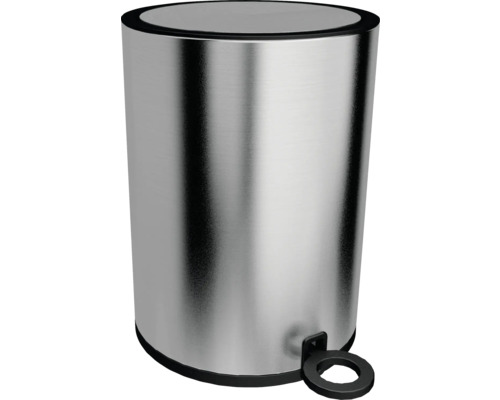 Pedalhink REIKA Saku borstad rostfritt stål 25,5cm 3L Metallisk pedalhink