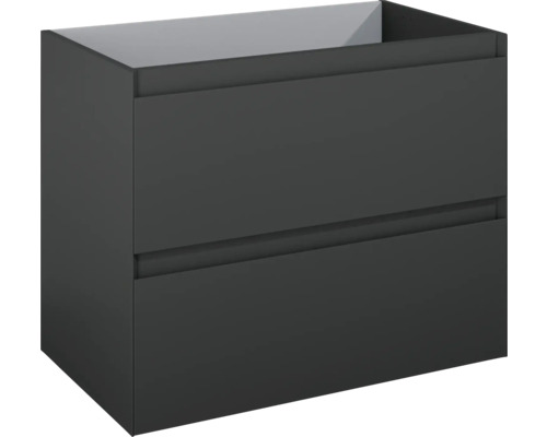 Tvättställsunderskåp JUNGBORN Decem antracit matt MDF 2 lådor 80x63,5x45,8 cm Tvättställsskåp med två lådor