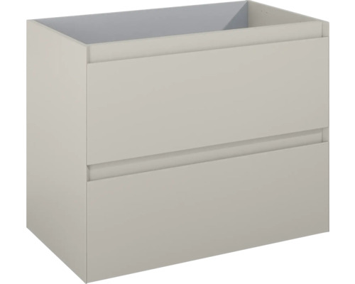 Tvättställsunderskåp JUNGBORN Decem beige fume matt MDF 2 lådor 80x63,5x45,8 cm Tvättställsskåp med två lådor