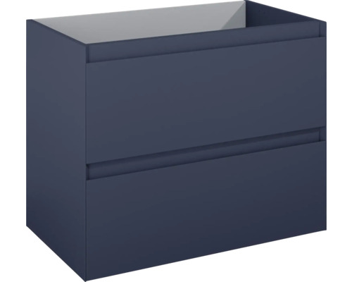 Tvättställsunderskåp JUNGBORN Decem navy blå matt MDF 2 lådor 80x63,5x45,8 cm Tvättställsskåp med två lådor för badrummet