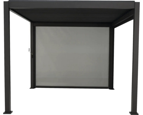 Pergola med lamelltak och sidoelement