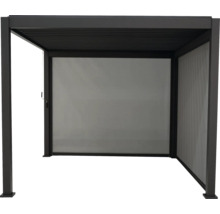 Pergola med lamelltak och sidoelement