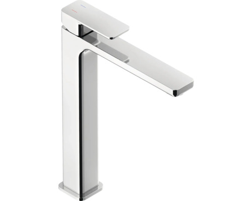 Hög tvättställsblandare av kromad metall