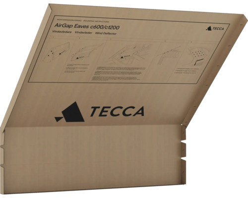 TECCA AirGap Eaves c600/c1200 vindavledare förpackning med monteringsanvisning