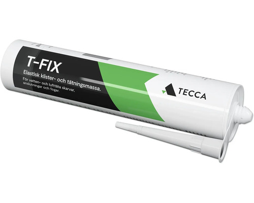 Klister & tätningsmassa TECCA T-Fix butylmassa 290 ml Elastiskt lim och tätningsmedel i patron från Tecca