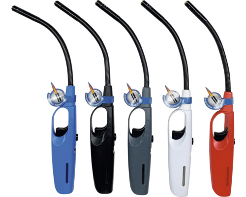 Fem stavtändare med flexibel hals