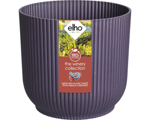 Blomkruka ELHO Winery Ø16x14,8cm mörklila