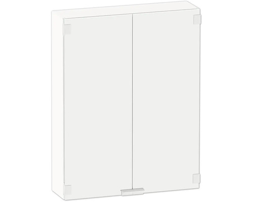 Spegelskåp POLARIA Lumena PK 500 vit pulvermålat stål 50x64,5x14,5 cm 8948515 Vitt badrumsskåp med två dörrar