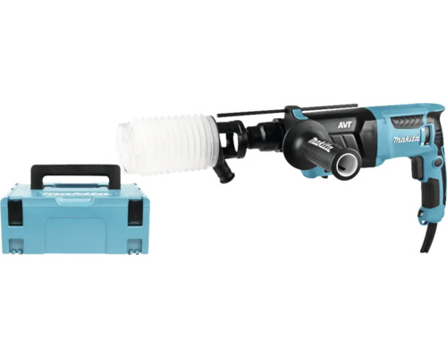 Makita borrhammare med dammutsug och transportväska