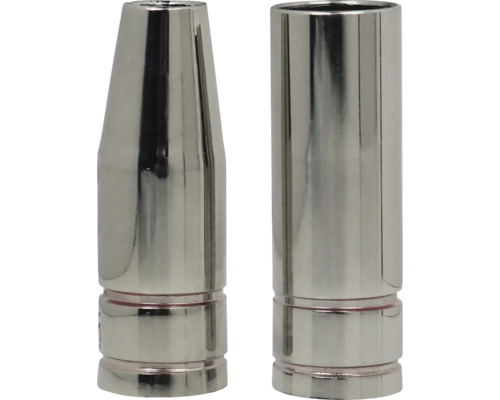 Två munstycken av metall