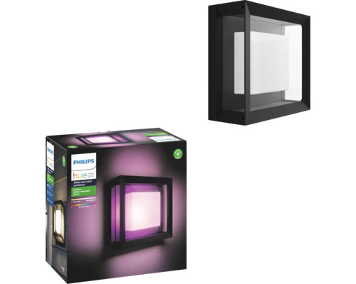 Vägglykta PHILIPS HUE Econic White & Color Ambiance 15W 1150lm 115x260mm svart