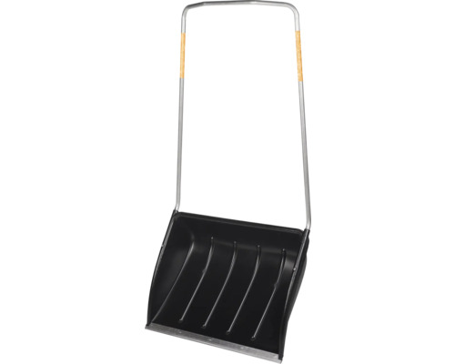 Snöskyffel i plast med metallhandtag