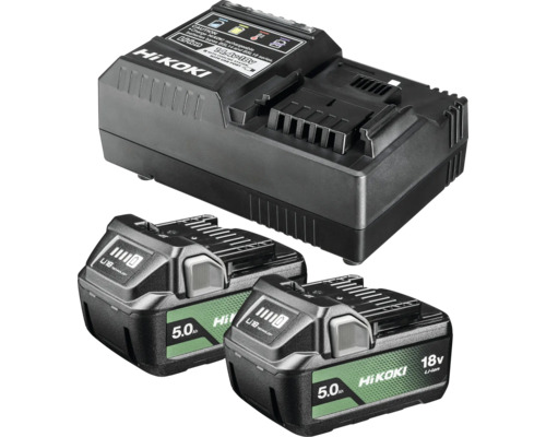 Batteriset HIKOKI 18V 2xBSL1850MA och laddare