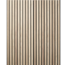Träpanel med lamellstruktur