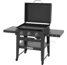 Tenneker gasolgrill med grillplatta, tre brännare, förvaringsytor och hjul