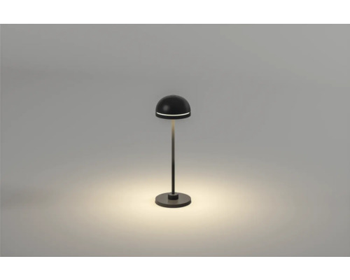 Svart bordslampa med LED-belysning