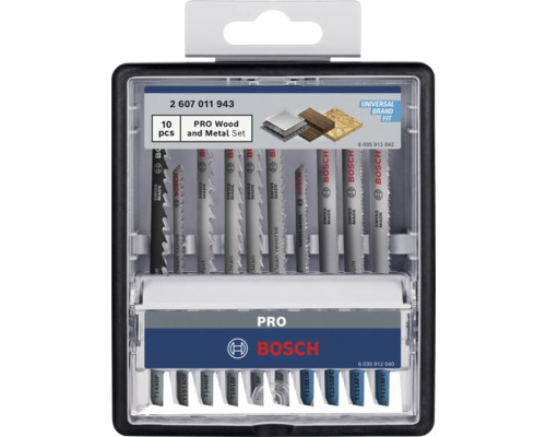 Bosch sticksågsbladsats för trä och metall, 10 stycken