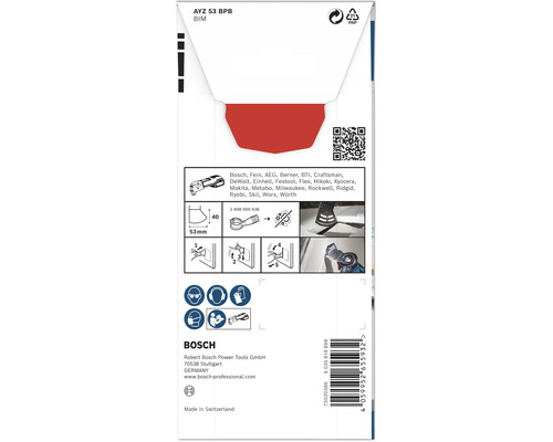 Förpackning för ett Bosch AYZ 53 BPB BIM sågblad
