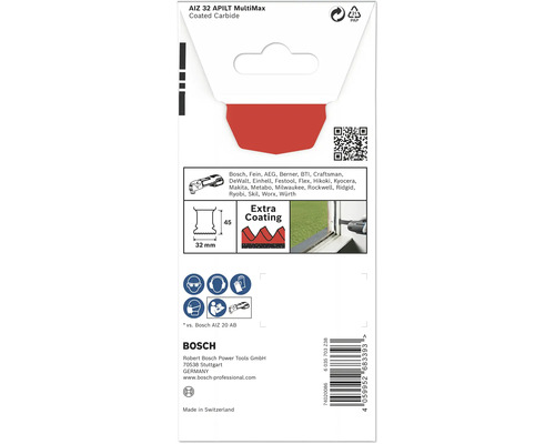 Förpackning för Bosch AIZ 32 APILT MultiMax belagt hårdmetall sågblad