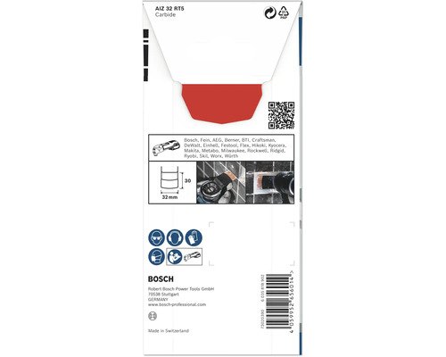 Förpackning för Bosch AIZ 32 RT5 Carbide dyksågblad
