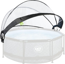Poolskydd med transparent tak för skydd mot väder och vind