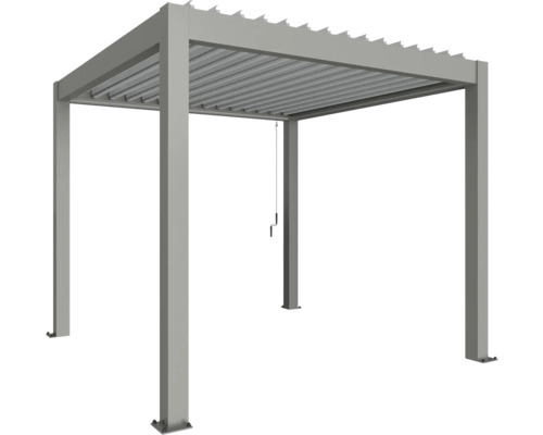 Pergola BIOHORT 3x3 312x312cm kvartsgrå-metallic/silver