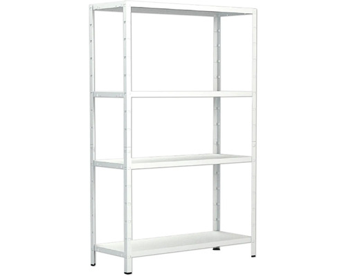 Metallhylla med fyra hyllor för lager och verkstad