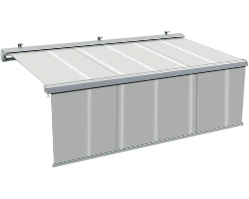 Halvkassettmarkis Vernazza 5x3 tyg antracit tomme RAL 9006 aluminiumvit inkl. motor, fjärrkontroll och nödhandvev med manuellt justerbar skärm 1,5m Halvkassettmarkis Vernazza 5x3 tyg antracit tomme RAL 9006 aluminiumvit inkl. motor, fjärrkontroll och nödhandvev med manuellt justerbar skärm 1,5m