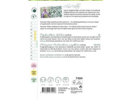 Information om sådd, tillväxt och skötsel av prydnadsväxter