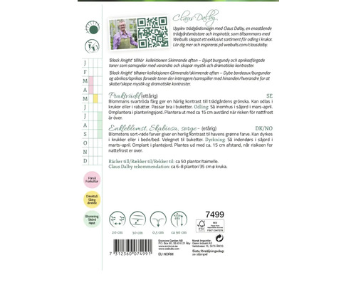 Information om odling av Skabiosa, Sorge