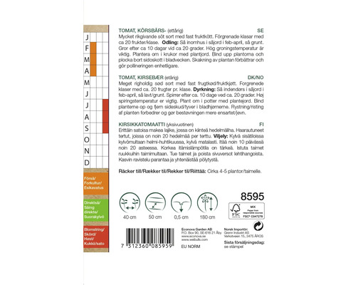 Information om körsbärstomat sort