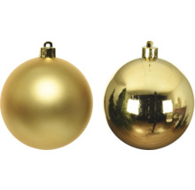 Två gyllene julgranskulor