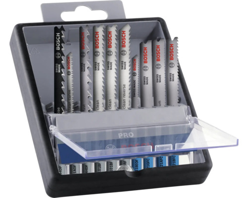 Bosch sticksågblad set i öppen plastlåda