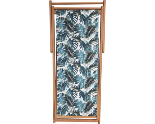 Solstol i trä med bladmönster