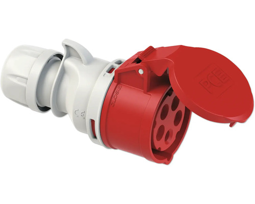 Industriellt kontaktuttag med lock