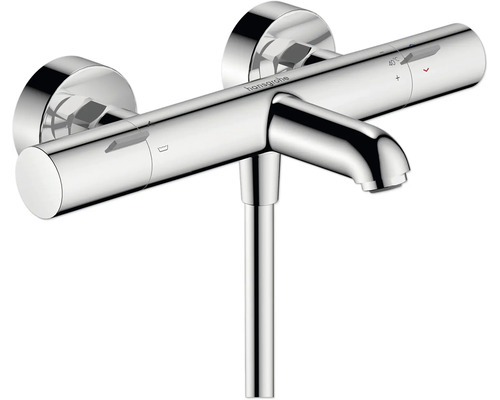 Badkarsblandare HANSGROHE Ecostat Life svart matt med termostat 13384670