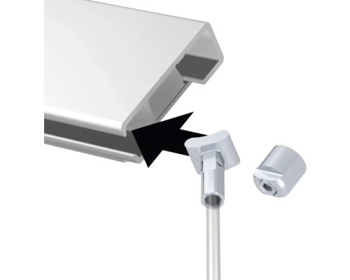 Montering av en bildskena med tillbehör