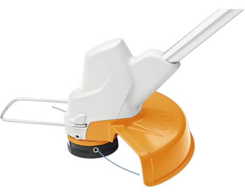 Detaljbild av en grästrimmer