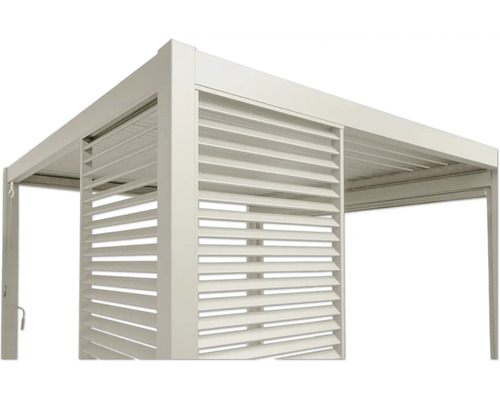 Detaljvy av en modern lamellpergola