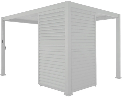 Pergola med lamellvägg för utomhusbruk