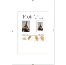 Fotoram Profi-Clips i två storlekar: 20x30 centimeter och 15x20 centimeter