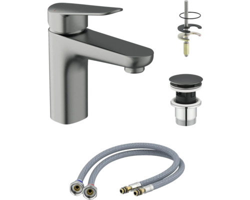 Tvättställsblandare med tillbehör för installation