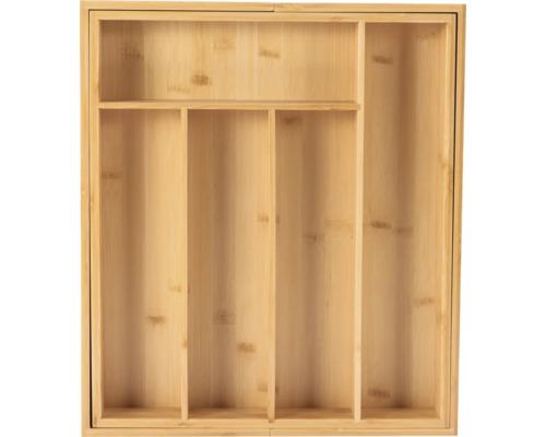 Besticklåda i bambu med flera fack