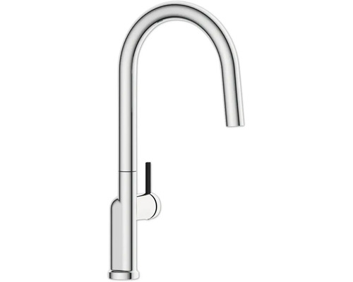 Köksblandare i metall med hög pip